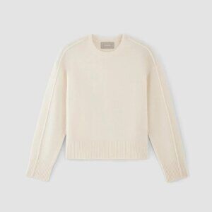 Everlane Merino Wool Crewneck Sweater Bone White Sz Small